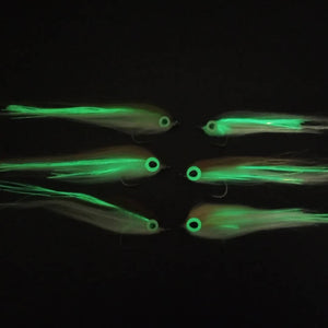 Weedless Thin Minnow Pike Bass Walleye Glow Flies