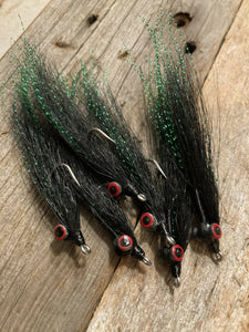 Clouser Minnow - Black (6 pk)