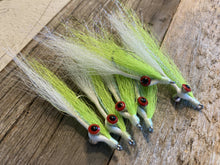 Load image into Gallery viewer, Clouser Minnow - Chartreuse &amp; White (6 pk)