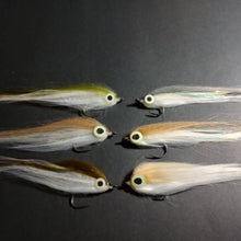 Load image into Gallery viewer, Weedless Thin Minnow Pike Bass Walleye Glow Flies